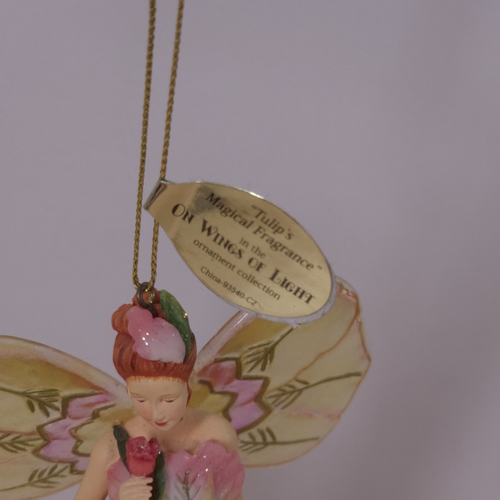 VTG Fairy Ornament On Wings of Light Tulips Magical Fragrance Ashton Drake - Picture 4 of 8